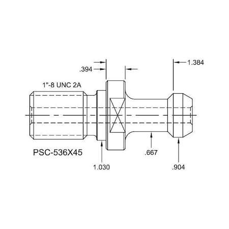 Tj Davies Co Coolant Through Retention Knob PSC-536X45